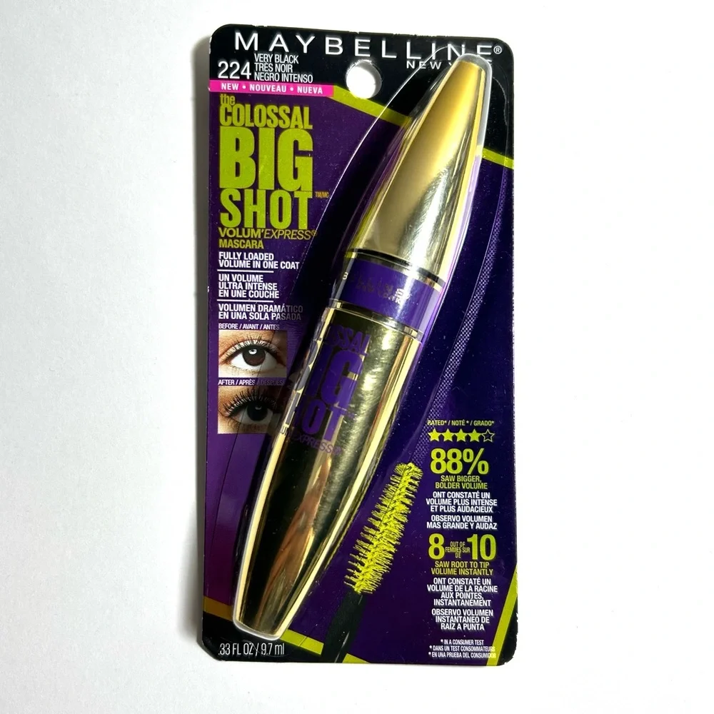 🆕 Maybelline Volum' Express Colossal BIG Shot 224 Very Black